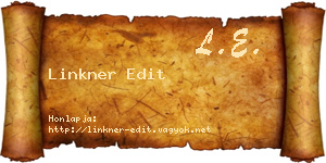 Linkner Edit névjegykártya